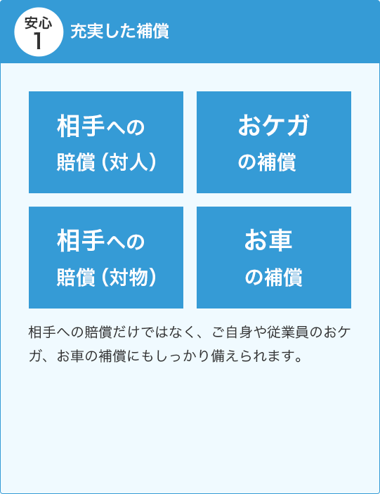 安心1 充実した補償