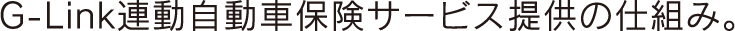 G-Link連動自動車保険サービス提供の仕組み。