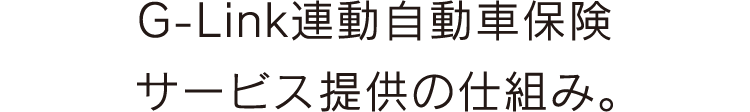 G-Link連動自動車保険サービス提供の仕組み。