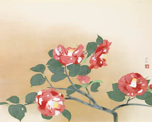 奥村土牛「紅椿」